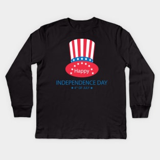 Happy Independence Day 4th of July Kids Long Sleeve T-Shirt